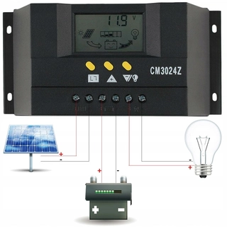 Solárny panel - 2V 24 regulátor nabíjania Solárny regulátor 30A