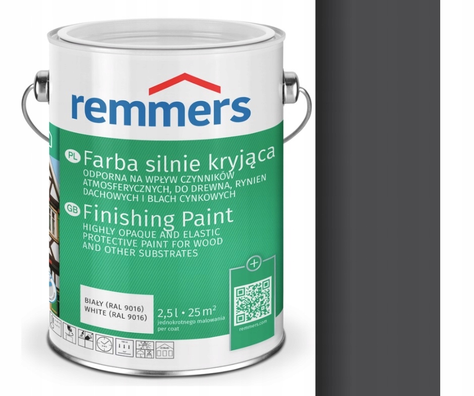 Remmersn farba na drevo antracit 5 l