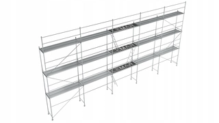 Rebrík - Lešenie lešenia fasáda dreva 126 m2