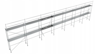 Rebrík -  Fasáda fasáda lešenia 135 m2
