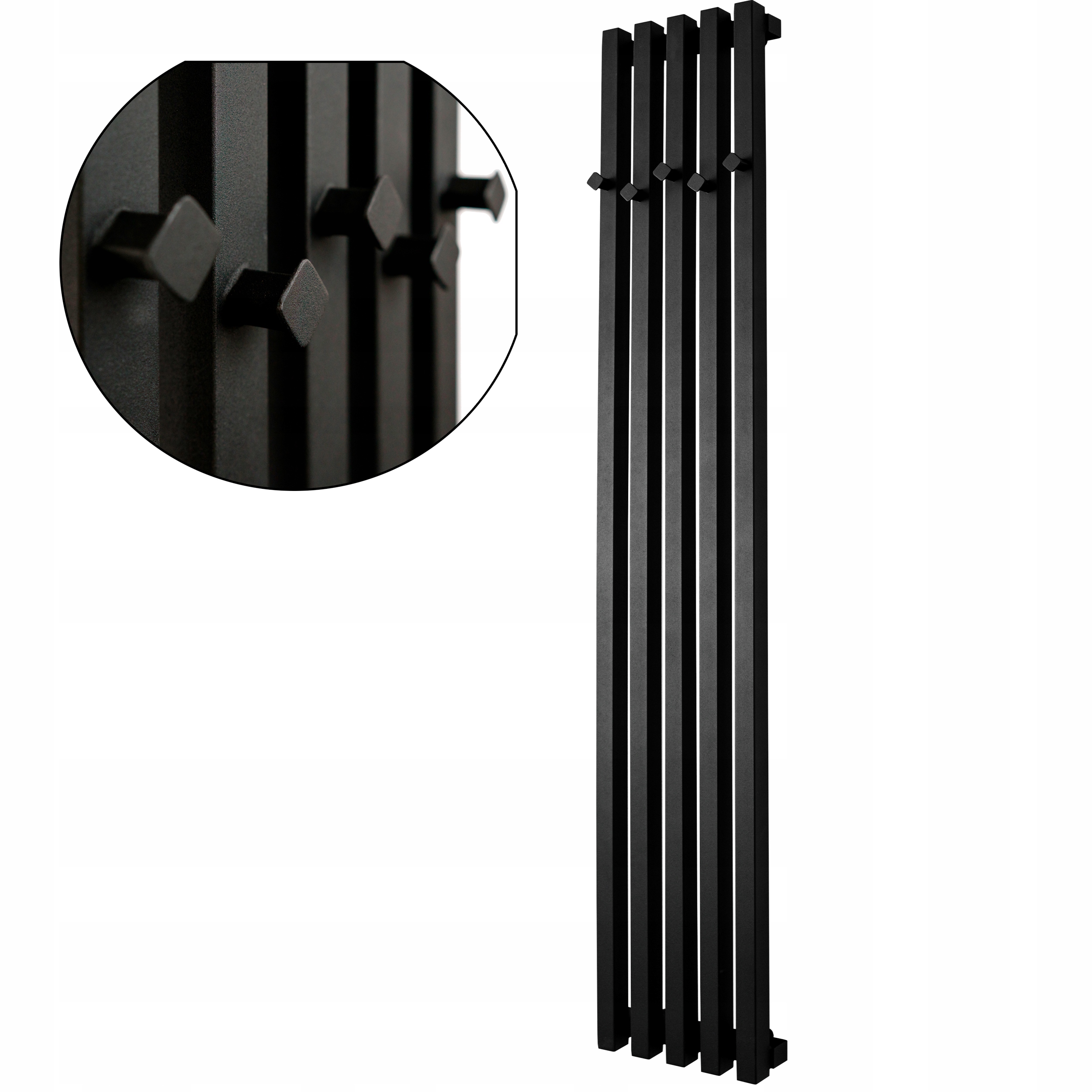 Komin-Expert vodný kúpeľňový radiátor 525 W 250 x 1500 mm čierny