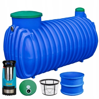 Nádrž na dažďovú vodu - Nádrž na dažďovú vodu 4000 l 157 x 140 cm čierna