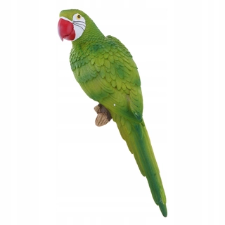 Realistický ornament papagája - 38 cm zelený