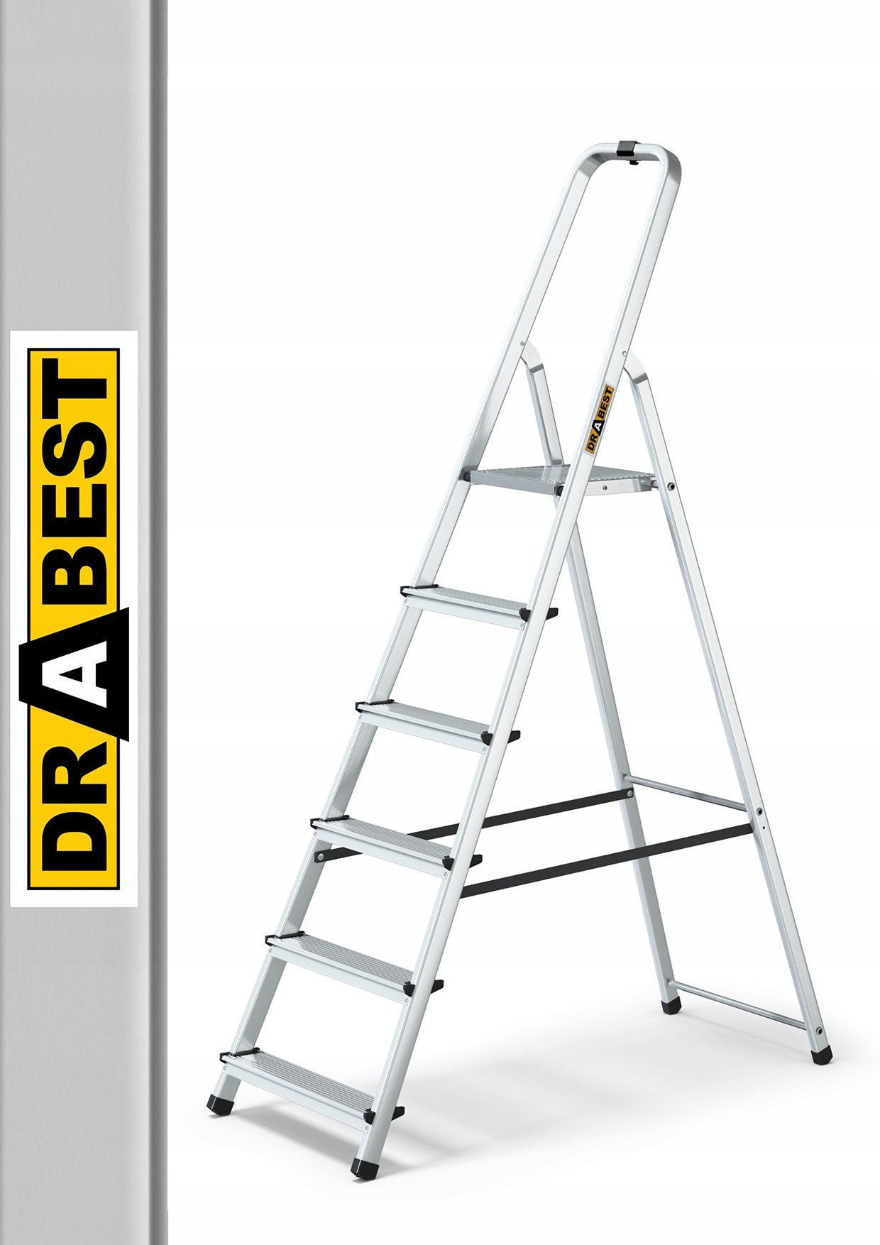 Drabest rebrík 3,19 m hliníkový 1 x 6 do 125 kg