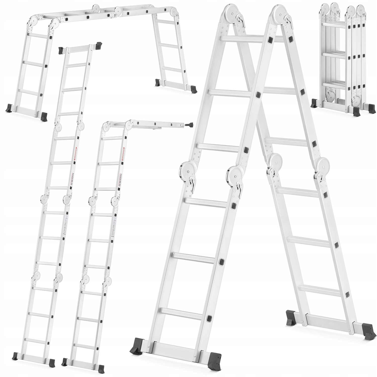 Vyšší hliníkový rebrík 4x3 m