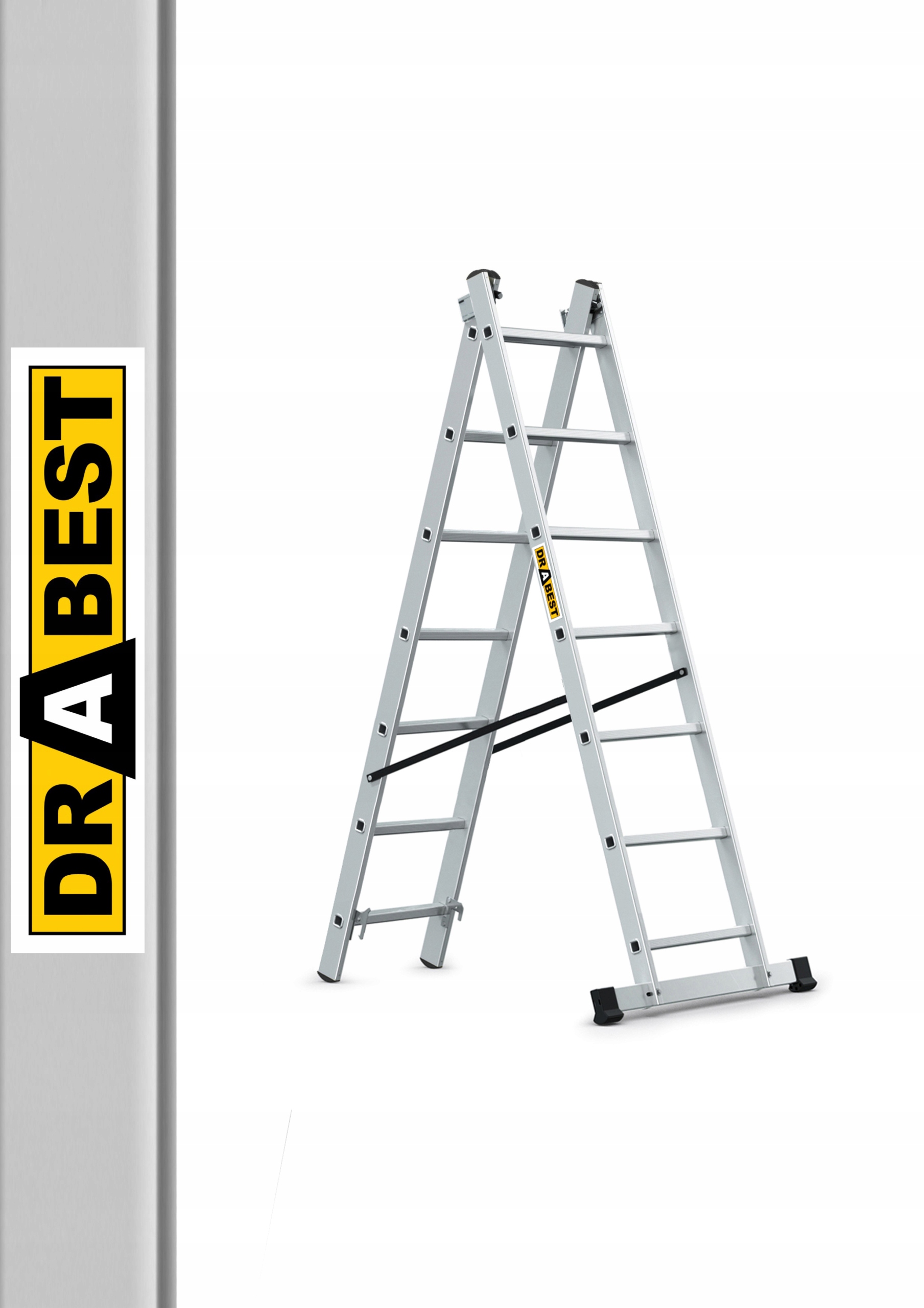 Drabest rebrík 3,95 m hliníkový 2 x 7 do 150 kg