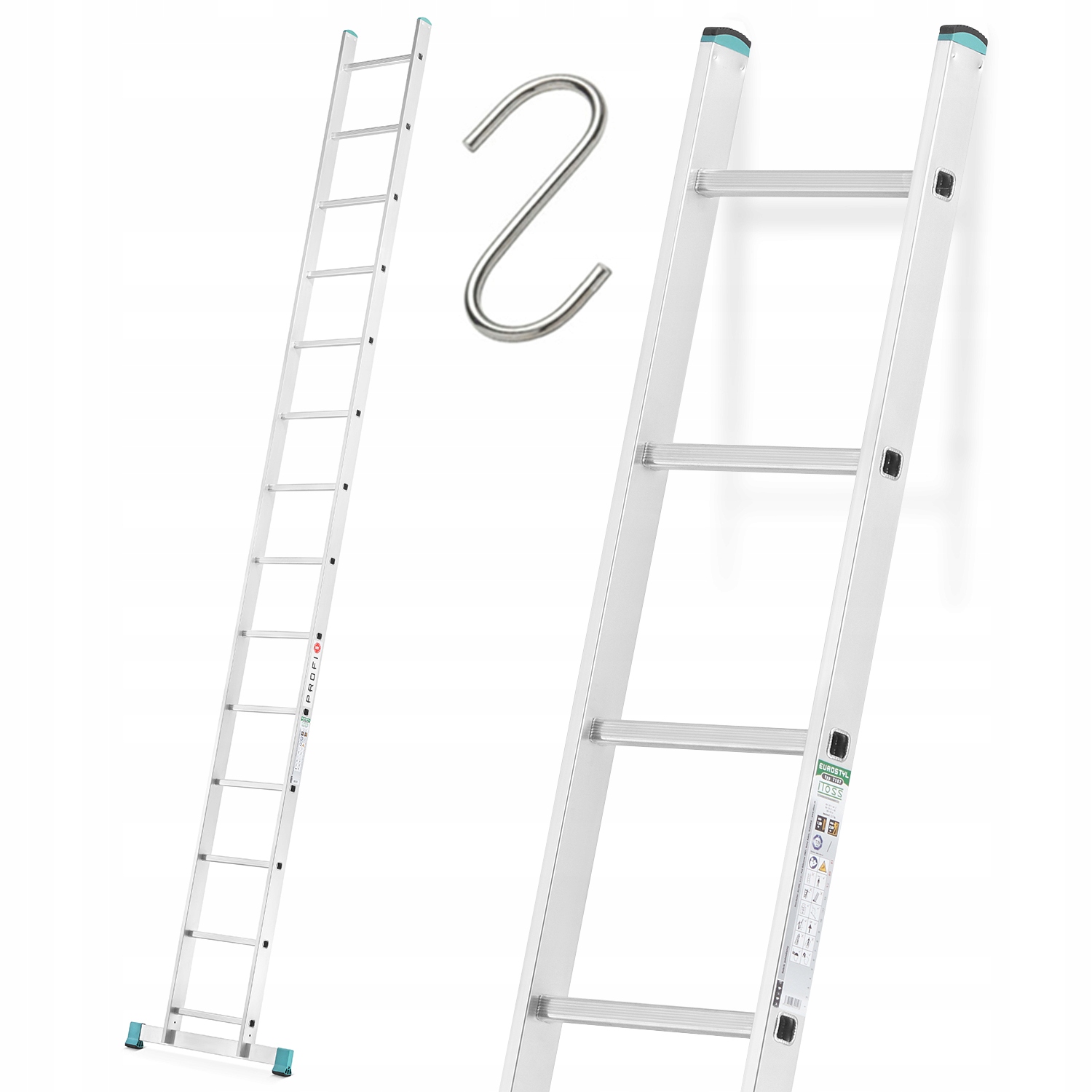 Vyšší rebrík 5,5 m hliníkový 1 x 14 do 150 kg
