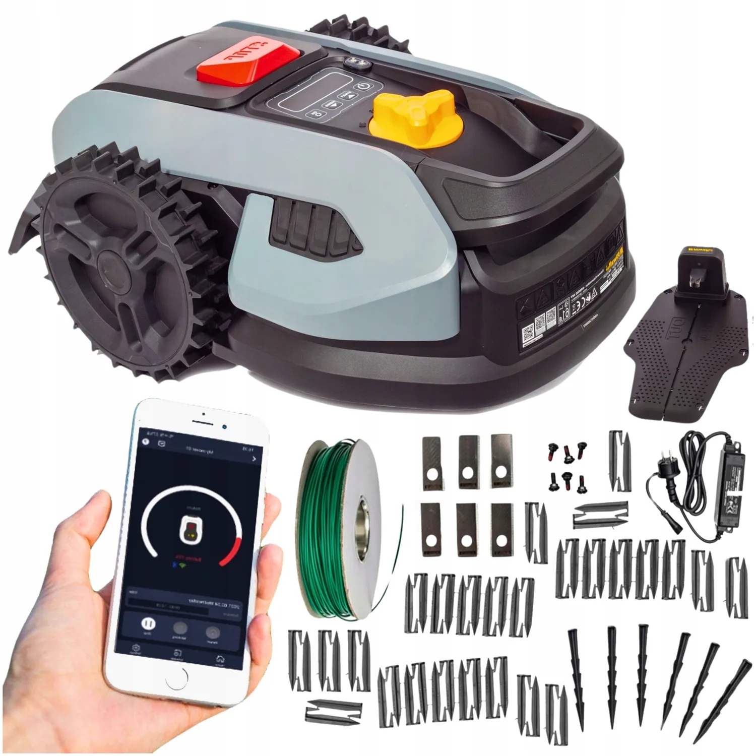 Robotická kosačka Riwall RRM 500 APP, šírka kosenia 16 cm