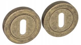 Kľučky na dvere - ROSETTE KEY ROUND PATIN STARÁ ROTHIN