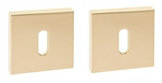 Kľučky na dvere - Square Rosette Golden Gamet Gloss Key