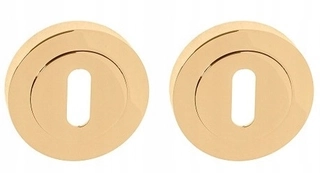 Kľučky na dvere - ROSETTE ROUND GOLDE GLOSE DOMINO KEY