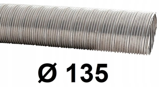 Spiro z ušľachtilej ocele odolnej voči kyselinám trubka 135 mm / 15 [m]