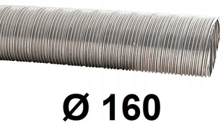 Spiro z ušľachtilej ocele odolnej voči kyselinám potrubia 160 mm / 13 [M]
