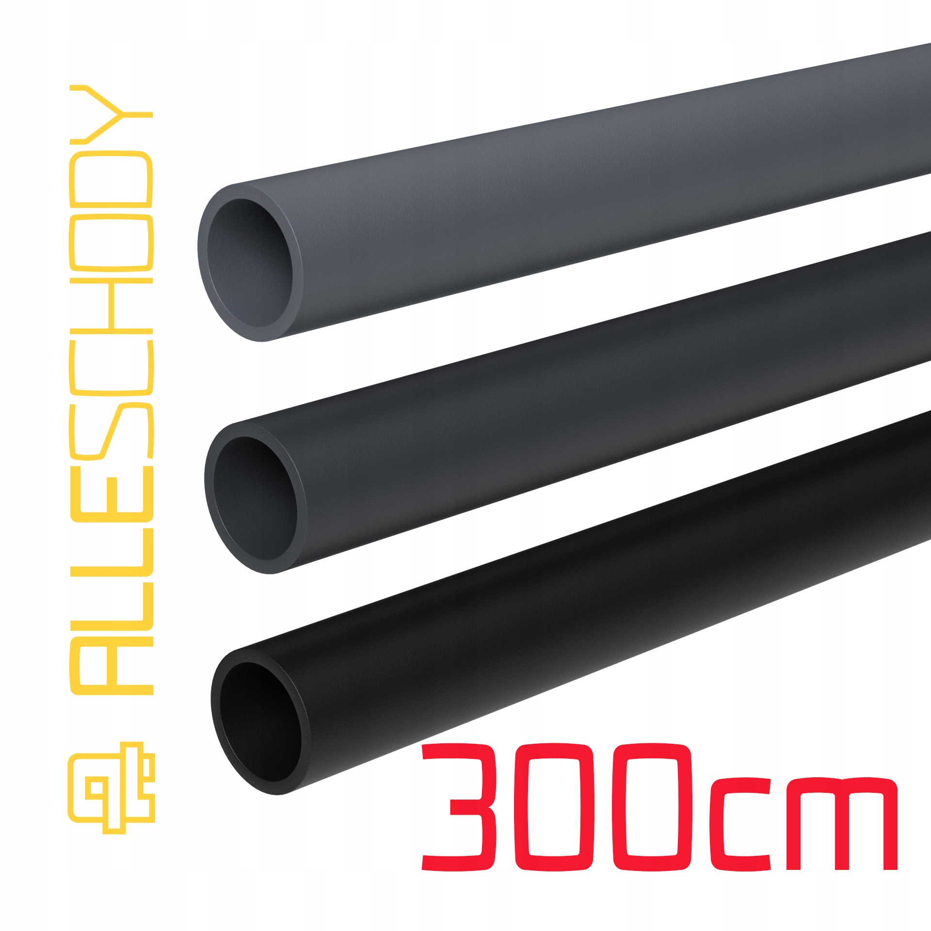 Čierna rúrka RAL, priemer 25 mm, zábradlie 300 cm