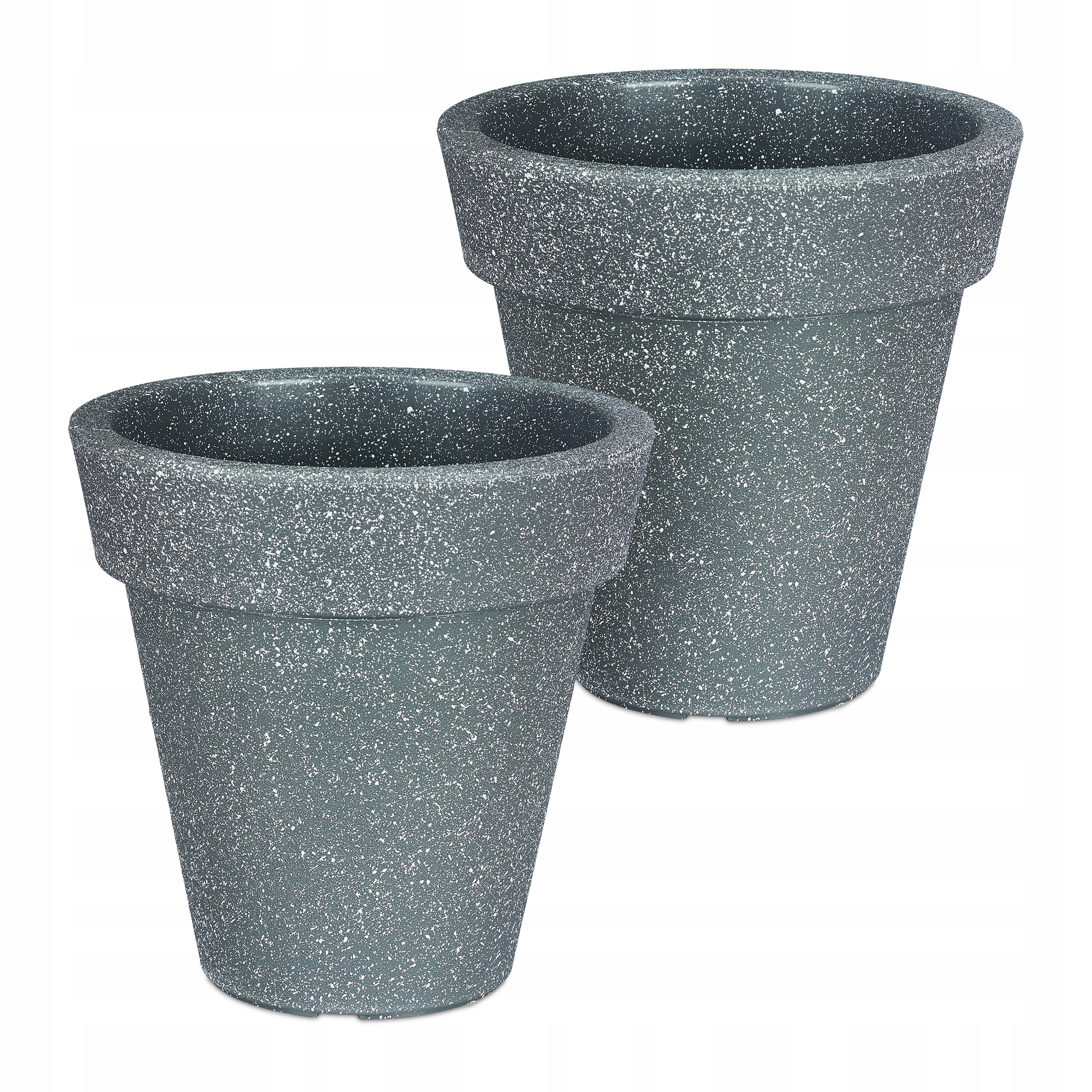 Focus Garden kvetináč 38 cm x 38 x 38 cm priemer 38 cm plastový odtieň sivej a striebornej