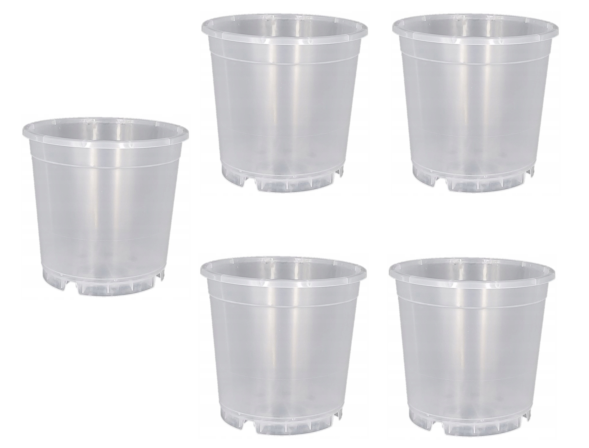 Kvetináč Amazone 15 cm x 15 x 14 cm priemer 15 cm plastový priehľadný