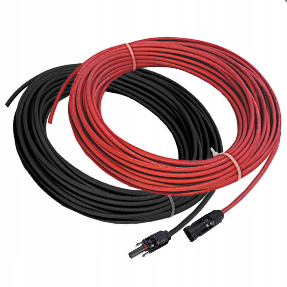 SÚPRAVA SOLÁRNYCH SOLÁRNYCH KÁBLOV 2x5m 6mm2