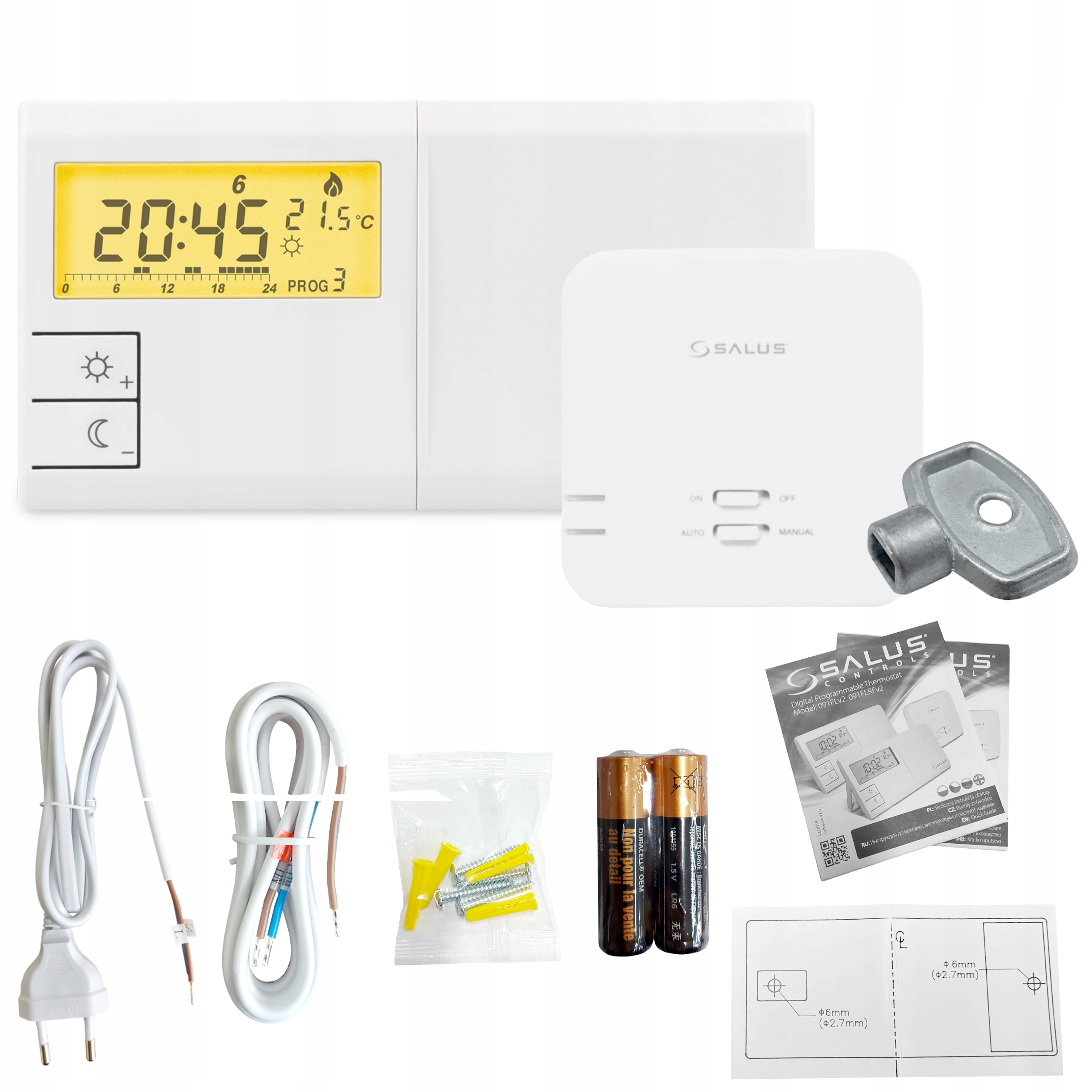 SALUS 091FLRFV2 BEZDRÔTOVÝ OVLÁDAČ TERMOSTATU 091FLRF V2 PRE KOTOL