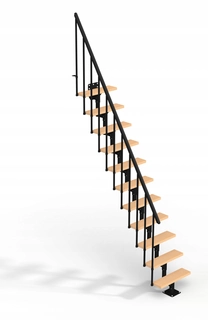 Modulárne schody Dolle Dallas 300 cm čierny buk
