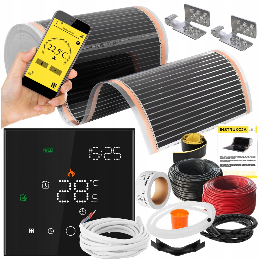 SET Fóliová vykurovacia podložka INFRARED 160W 8m²