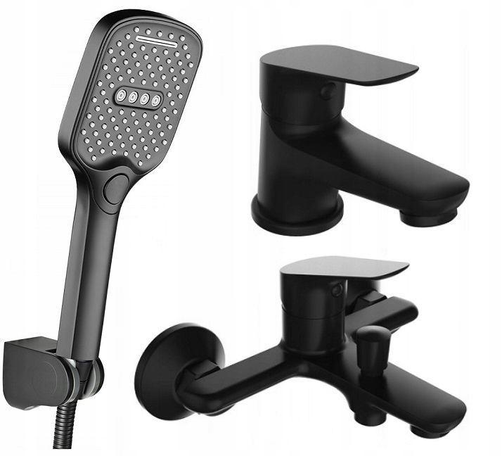 Reihe Top vaňová batéria nástenná čierna + 2 ďalšie produkty