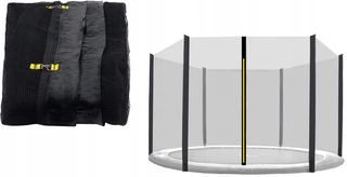 Ochranná sieť na trampolínu - Aga MR1512OUT-6Black sieť na trampolínu 366-369 cm čierna