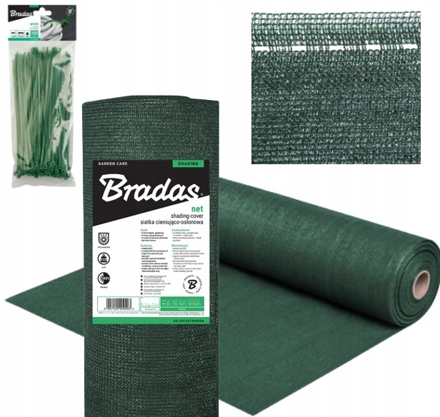 Bradas AS-CO13515050GR tieniaca sieť zelená 1,5x50 m