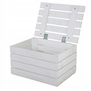 Drevené biele box s kockou