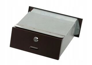 Poštová schránka - Black plot Letter Box v plote plot