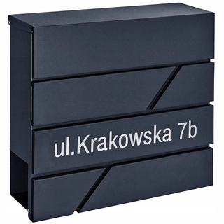Poštová schránka - Anthracite Mailbox + číslo domu