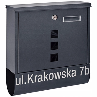 Poštová schránka - Poštovné boxy do antracitového príspevku + číslo domu