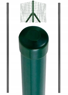 Pletivo, oplotenie - Plot stĺp Ø 42 mm / 240 cm - zelená