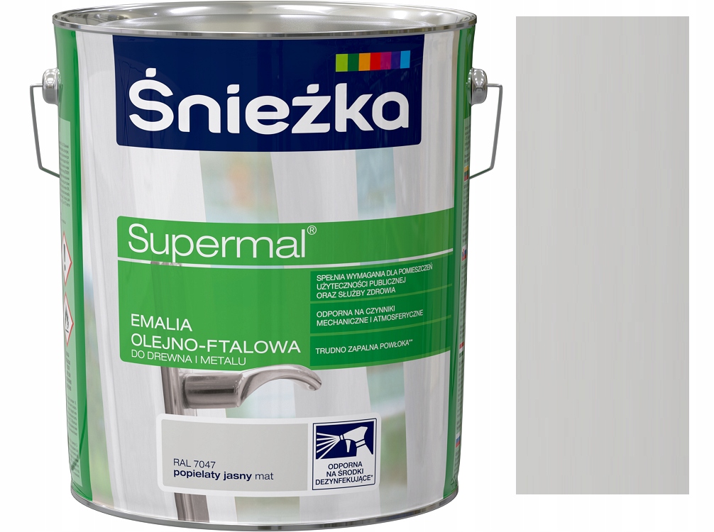 Olejovo-ftalový email Śnieżka Supermal Grey Light 10 l