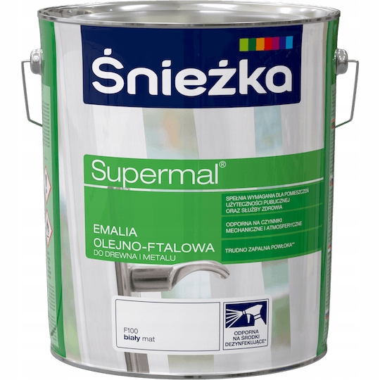 Olejovo-ftalová farba Supermal F100 biela 10 l