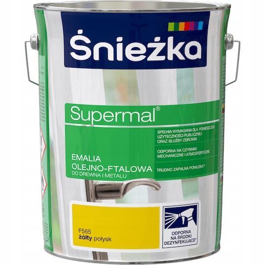Olejovo-ftalový email Śnieżka Supermal F565 Yellow 5 l