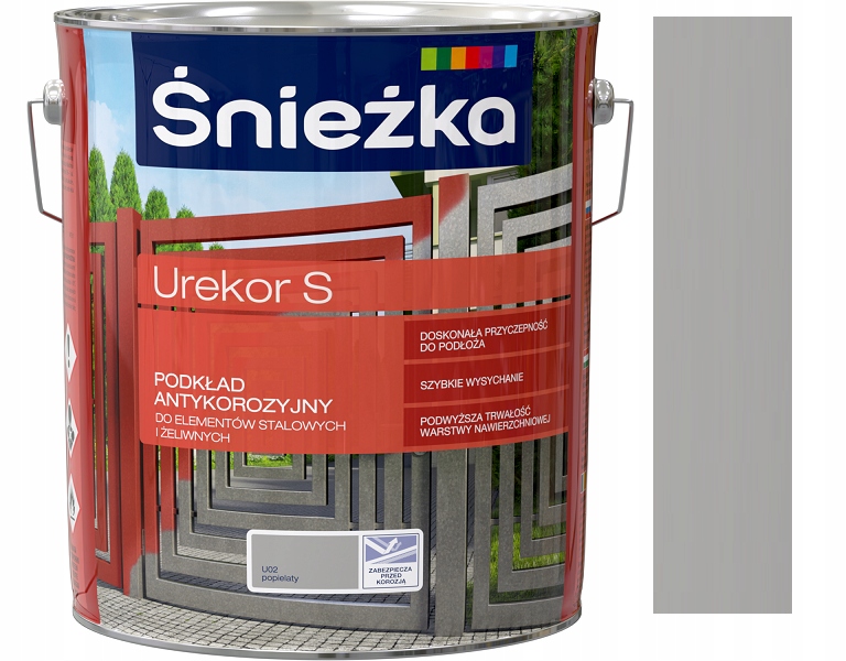 Śnieżka Urekor S antikorózna farba, popol 10l