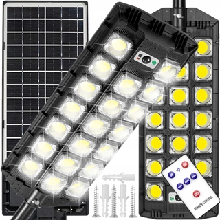 Uličná lampa - Pouličné svietidlo 1600 W 20000 lm na batérie, solárne napájanie