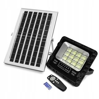 Uličná lampa - Pouličné svietidlo 50 W 10000 lm na batérie, solárne