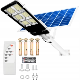 Uličná lampa - Pouličné svietidlo 600 W 67500 lm na solárne napájanie