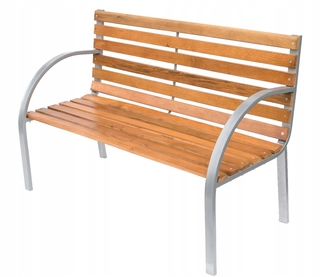 Záhradná lavička - Solid Bench City Park Záhradné drevo + kov