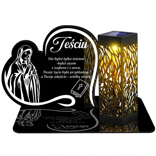 Solárny LED znicz PREMIUM XL s čidlem stmievania