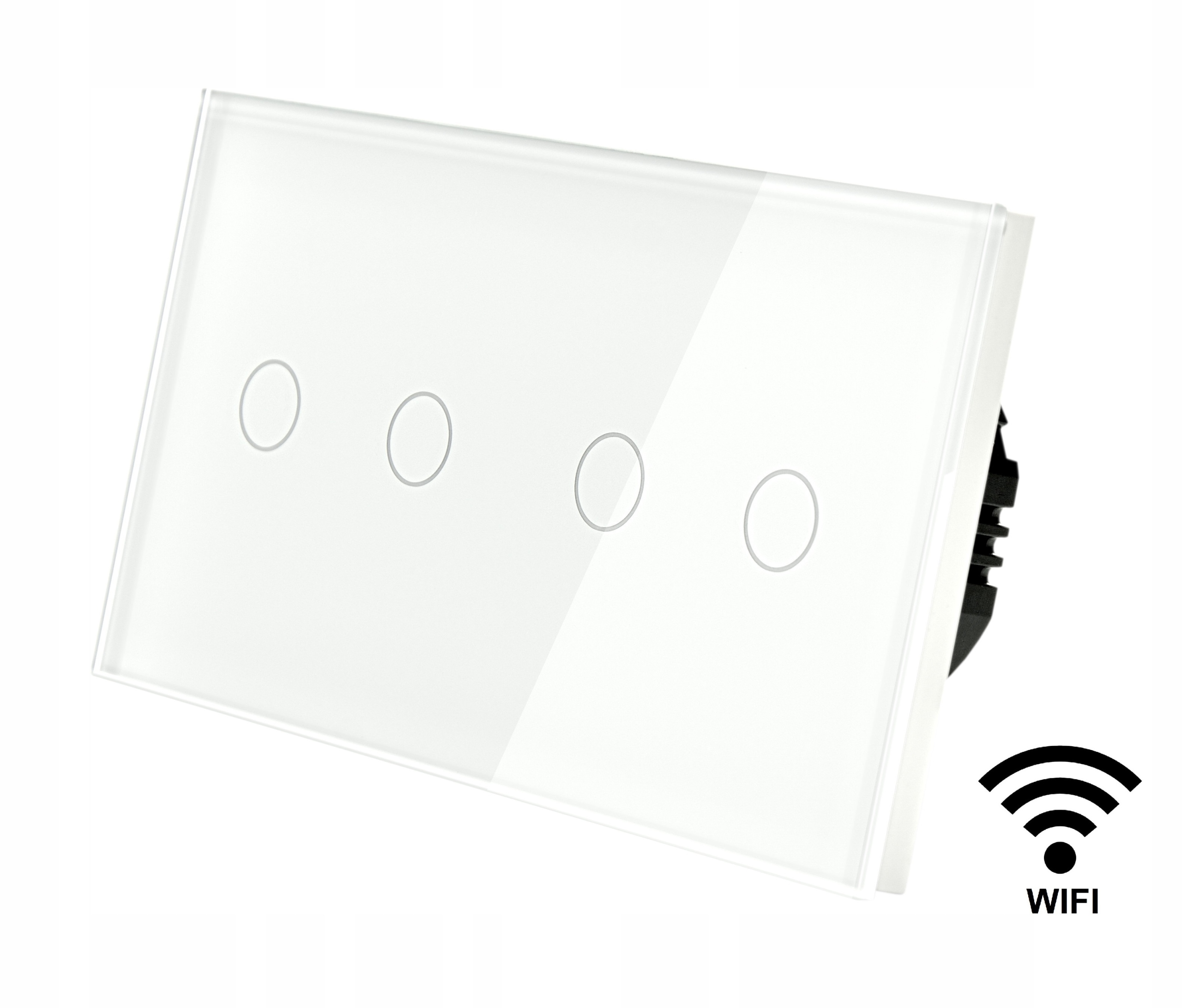 Dvojitý dotykový spínač, pod omietku Induálny biely MT-2G1-WIFI+MT-2G1-WIFI-157-W
