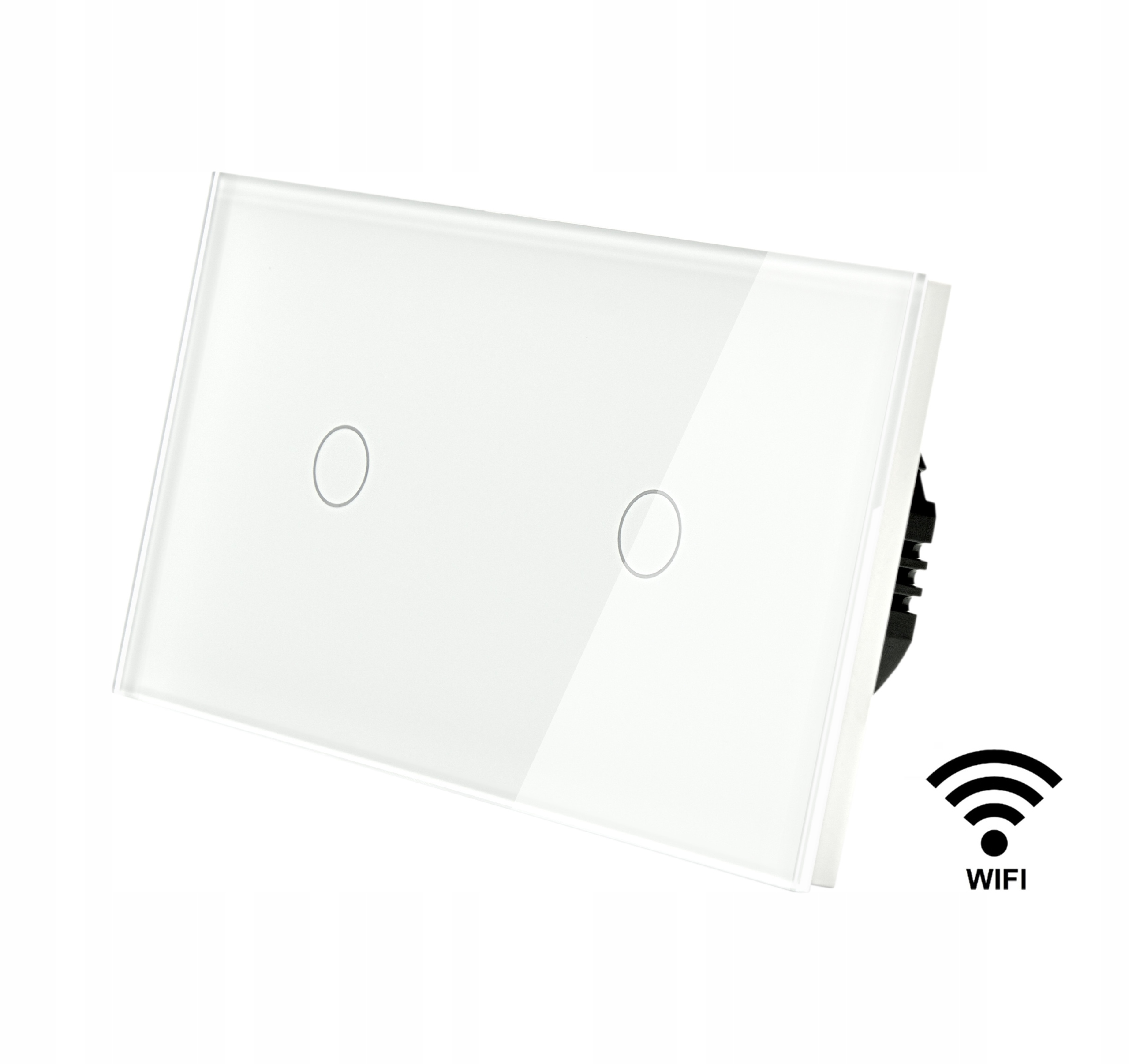Dvojitý dotykový spínač, pod omietku Induálny biely MT-1G1-WIFI+MT-1G1-WIFI-157-W