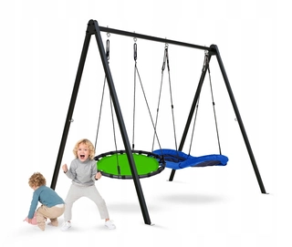 Záhradná hojdačka - SWING FRAME dvojitá záhradná hojdačka 3v1