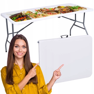 Balkonový, terasový stôl - Stôl Rico eHockers, biely, 152 x 70 x 73 cm
