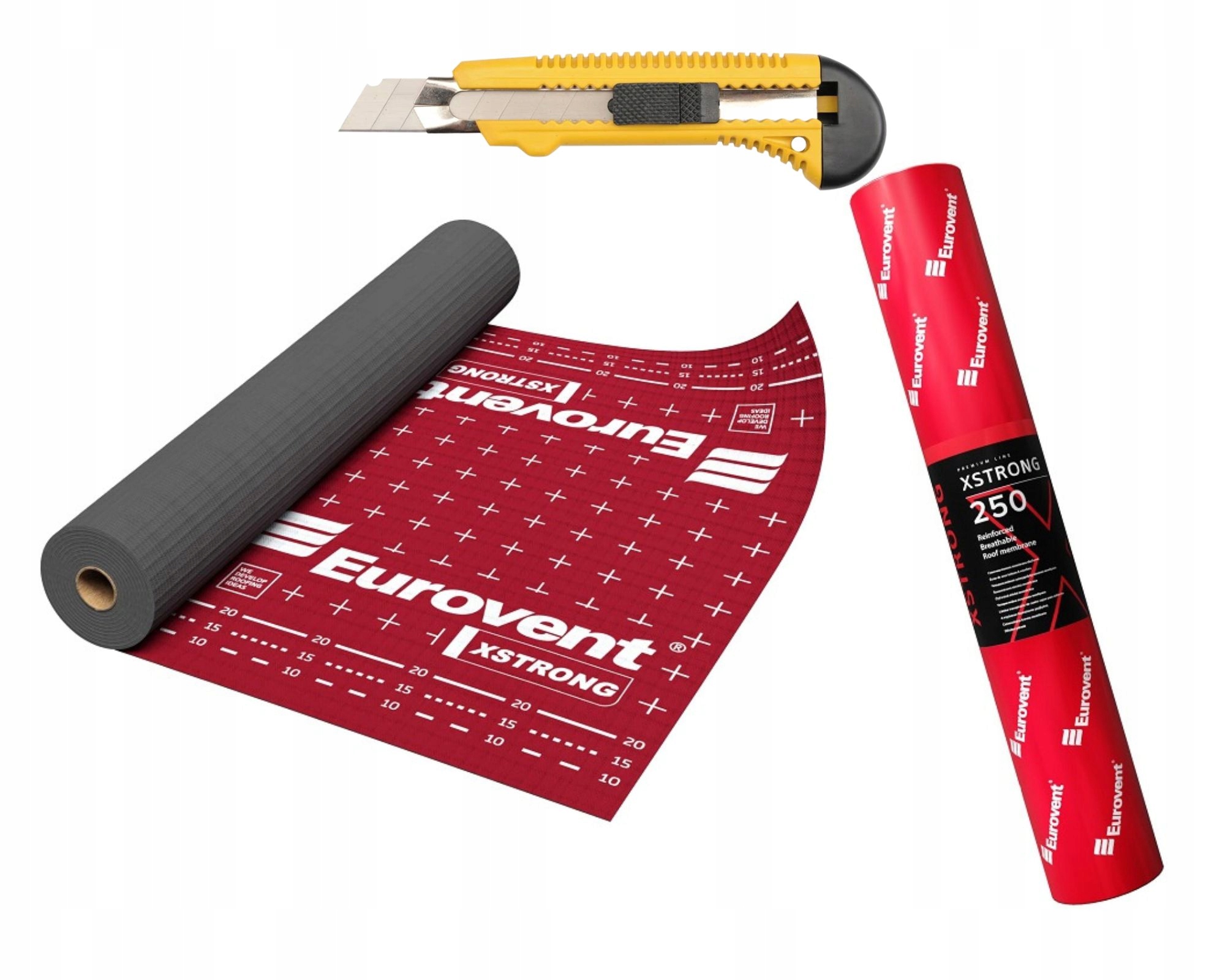 Strešná membrána Eurovent 30 x 1,5 x 1,8 mm 250 g/m² + ČEPEĽOVÝ NÔŽ S ZLOMENOU ČEPELOU 18 mm UNIVERZÁL