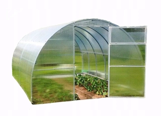 Skleník - SKLENENÝ POLYKARBONÁT 3x4m GALVANIZOVANÝ TUNEL - 40x20mm