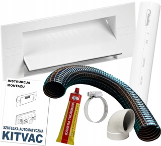 Centrálny vysávač -  KitVac Drys - White + opakovane použiteľné pripojenie