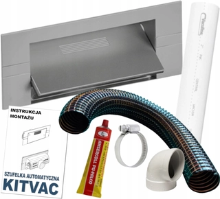 Centrálny vysávač -  KitVac Drys - Striebro + opakovane použiteľné pripojenie