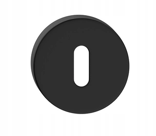 Kľučky na dvere - SPODNÁ DOSKA, okrúhla BLACK MATTE, kľúčovaná